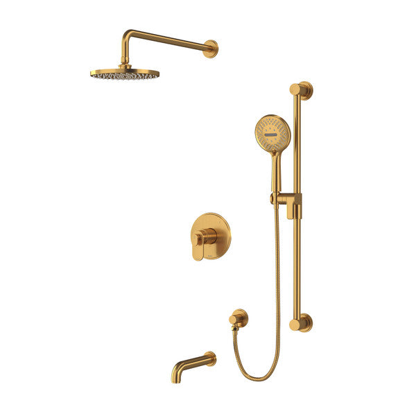 Riobel Arca 3-Way Shower System Trim with Hand Shower Rail, Shower Head and Spout TKIT1345AA-CW