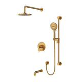 Riobel Arca 3-Way Shower System Trim with Hand Shower Rail, Shower Head and Spout TKIT1345AA-CW