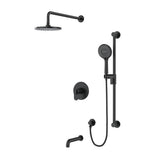 Riobel Arca 3-Way Shower System Trim with Hand Shower Rail, Shower Head and Spout TKIT1345AA-CW