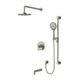Riobel Arca 3-Way Shower System Trim with Hand Shower Rail, Shower Head and Spout TKIT1345AA-CW