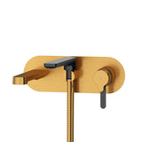 Riobel Nibi TNB21 Wall-Mount Type T/P Thermo/Pressure Balance Coaxial Tub Filler Trim With Handshower (Without Rough-in)
