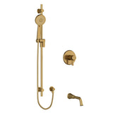 Riobel Momenti 2-Way System 1244 with Spout, Hand Shower Rail and J Shaped Handles