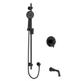 Riobel Momenti 2-Way System 1244 with Spout, Hand Shower Rail and J Shaped Handles