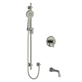 Riobel Momenti 2-Way System 1244 with Spout, Hand Shower Rail and J Shaped Handles