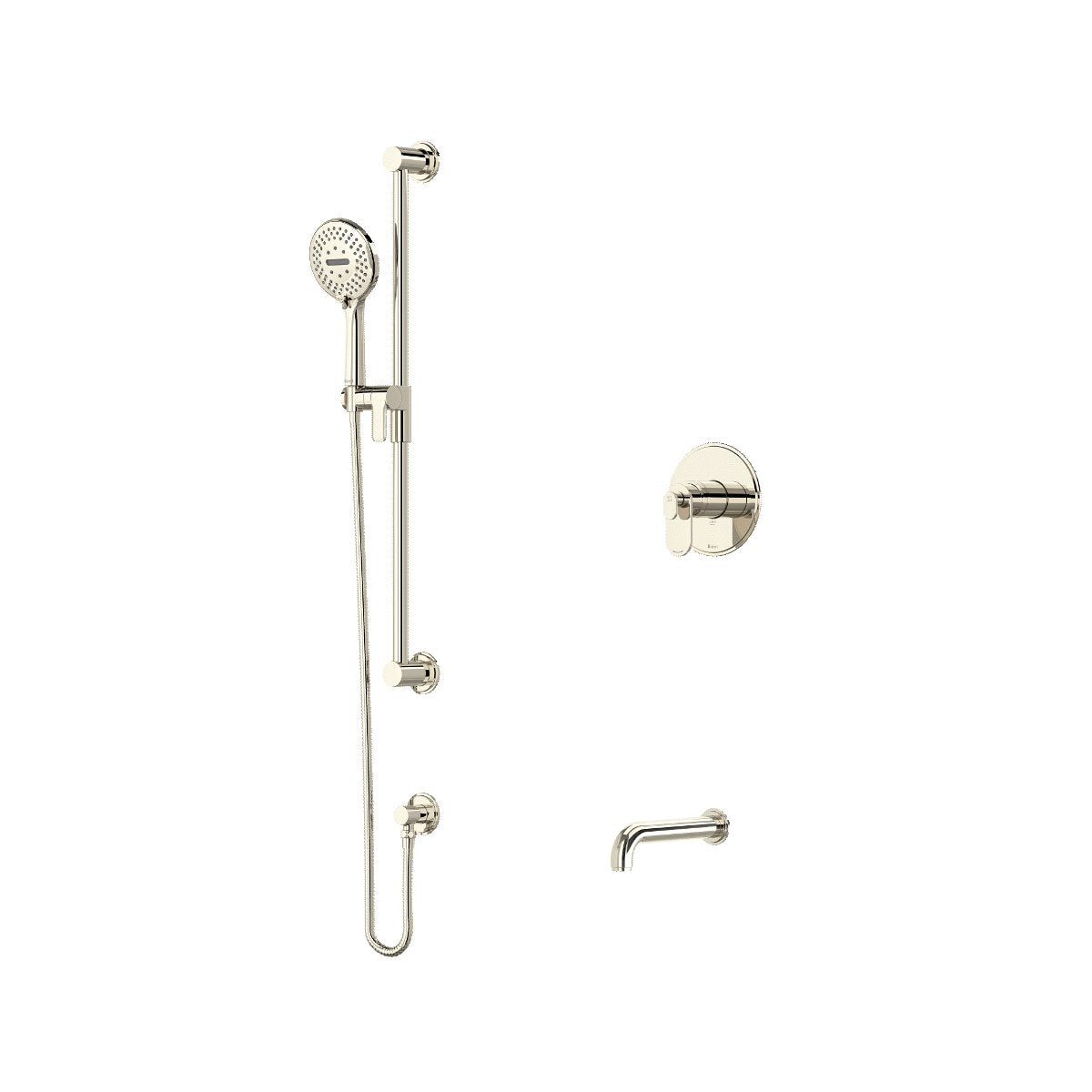 Riobel Arca 2-Way Shower System Trim with Spout and Hand Shower Rail  TKIT1244AA