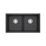 Riobel Fonsa FAUM3318LD 33" Double Bowl Undermount Quartz Kitchen Sink