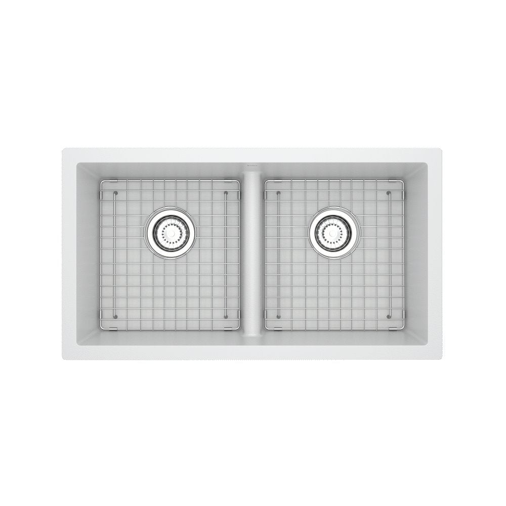 Riobel Fonsa FAUM3318LD 33" Double Bowl Undermount Quartz Kitchen Sink