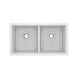 Riobel Fonsa FAUM3318LD 33" Double Bowl Undermount Quartz Kitchen Sink