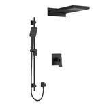 Riobel Zendo 3-Way Shower System with Hand Shower Rail and Rain and Cascade Shower Head KIT2745ZOTQ