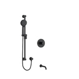 Riobel Edge 2-Way Shower System Trim with Spout and Hand Shower Rail  TKIT1244EDTM