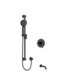 Riobel Edge 2-Way Shower System Trim with Spout and Hand Shower Rail  TKIT1244EDTM