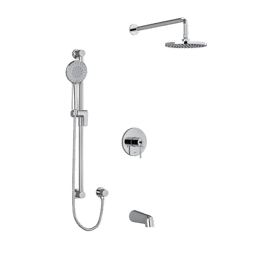 Riobel GS 3-Way Shower System Trim with Hand Shower Rail, Shower Head and Spout TKIT1345GS