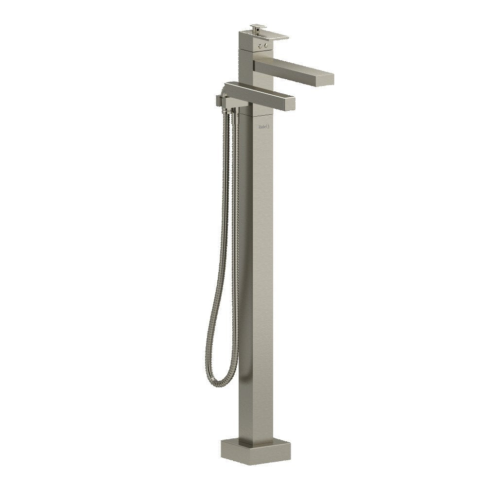 Riobel Kubik TUS39 2-way Type T (thermostatic) coaxial floor-mount tub filler with hand shower trim (Without Rough-in)