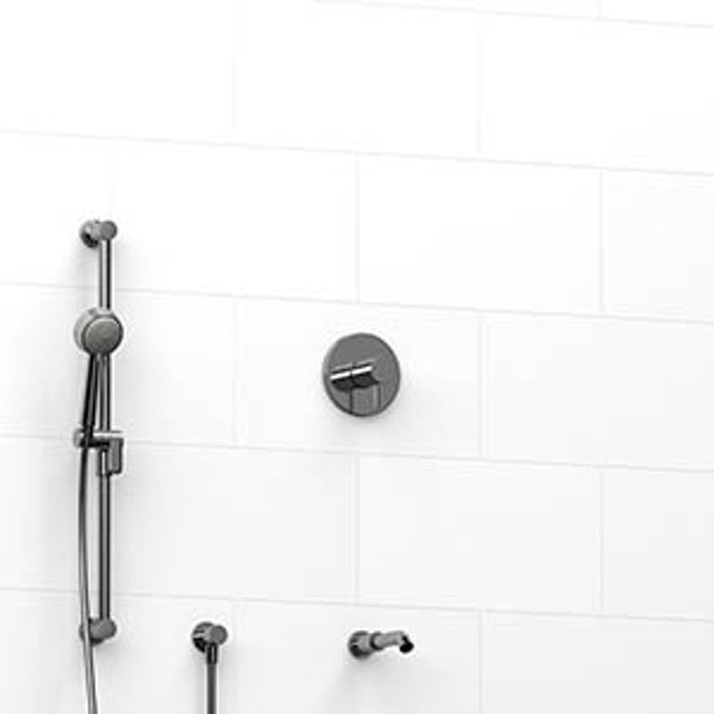 Riobel Riu KIT1223RUTM 0.5 2-way Type TP thermostaticpressure balance coaxial system with spout and hand shower rail