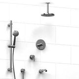 Riobel Sylla KIT1343SYTML Type TP thermostaticpressure balance 0.5 coaxial system with hand shower rail shower head tub spout an
