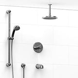 Riobel Georgian KIT1345GN Type TP thermostaticpressure balance 0.5 coaxial 3-way system with hand shower rail shower head and sp - Standard