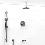 Riobel Pallace KIT1345PATM Type TP thermostaticpressure balance 0.5 coaxial 3-way system with hand shower rail shower head and s - Standard