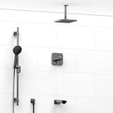 Riobel Salome KIT1345SA Type TP thermostaticpressure balance 0.5 coaxial 3-way system with hand shower rail shower head and spou
