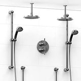 Riobel KIT1483MA Type TP thermostaticpressure balance 0.75 double coaxial system with 2 hand shower rails 2 shower arms and 2...