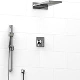 Riobel KIT2745MZ Type TP thermostaticpressure balance 0.5 coaxial 3-way system with hand shower rail and rain and cascade sho...