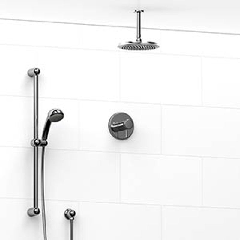 Riobel KIT323RO Type TP thermostaticpressure balance 0.5 coaxial 2-way system with hand shower and shower head - Standard
