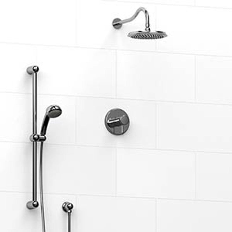 Riobel KIT323RO Type TP thermostaticpressure balance 0.5 coaxial 2-way system with hand shower and shower head - Standard
