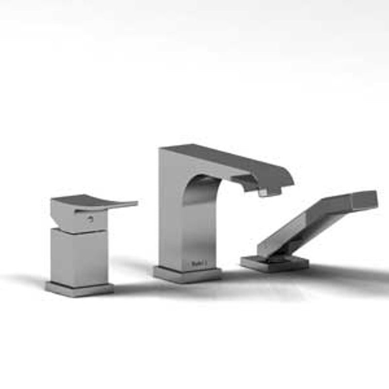 Riobel Zendo TZO16 3-piece Type P pressure balance deck-mount tub filler with hand shower trim (Without Rough-in)