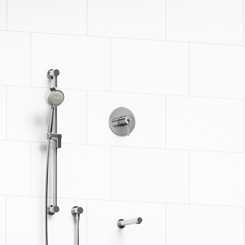 Riobel KIT1244CSTM 1/2 inch 2-way Type T/P coaxial system with spout and hand shower rail