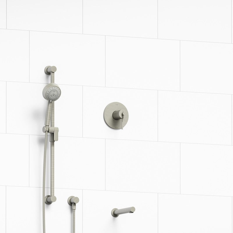 Riobel KIT1244CSTM 1/2 inch 2-way Type T/P coaxial system with spout and hand shower rail