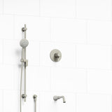 Riobel Momenti 2-Way System 1244 with Spout, Hand Shower Rail and J Shaped Handles
