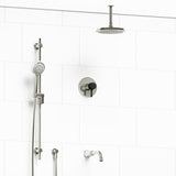 Riobel Momenti KIT1345MMRDL Type T/P 1/2 inch coaxial 3-way system with hand shower rail, shower head and spout