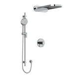 Riobel Pallace KIT2745PATM Type TP thermostaticpressure balance 0.5 coaxial 3-way system with hand shower rail and rain and casc