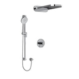 Riobel Riu KIT2745RUTM Type TP thermostaticpressure balance 0.5 coaxial 3-way system with hand shower rail and rain and cascade