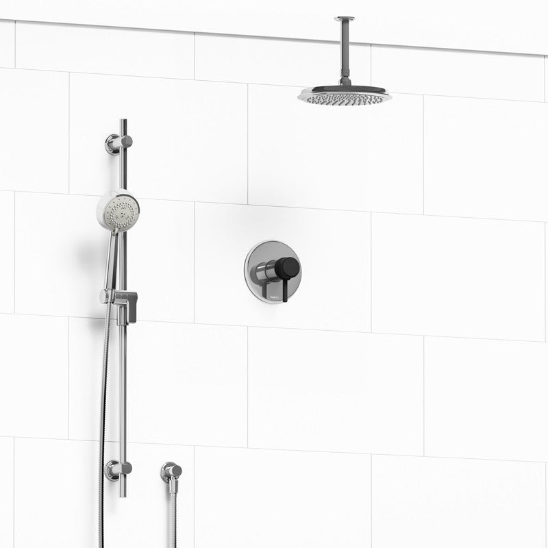Riobel Momenti KIT323MMRDL Type T/P 1/2 inch coaxial 2-way system with hand shower and shower head