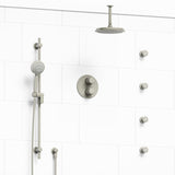 Riobel Momenti KIT446MMRDL Type T/P double coaxial system with hand shower rail, 4 body jets and shower head