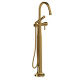 Riobel Momenti TMMRD39L 2-way Type T (thermostatic) coaxial floor-mount tub filler with hand shower (Without Rough-in)