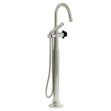 Riobel Momenti TMMRD39X 2-way Type T (thermostatic) coaxial floor-mount tub filler with hand shower (Without Rough-in)