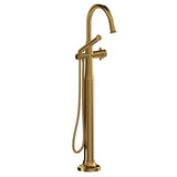 Riobel Momenti TMMRD39 2-way Type T (thermostatic) coaxial floor-mount tub filler with hand shower (Without Rough-in)