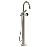 Riobel Momenti TMMRD39 2-way Type T (thermostatic) coaxial floor-mount tub filler with hand shower (Without Rough-in)