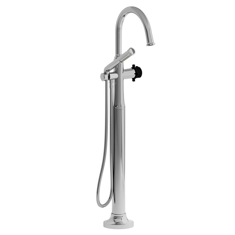 Riobel Momenti TMMRD39 2-way Type T (thermostatic) coaxial floor-mount tub filler with hand shower (Without Rough-in)