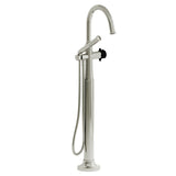 Riobel Momenti TMMRD39 2-way Type T (thermostatic) coaxial floor-mount tub filler with hand shower (Without Rough-in)