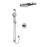 Riobel Parabola KIT2745PB Type T/P thermostatic/pressure balance ½" coaxial 3-way system with hand shower rail and rain and casc