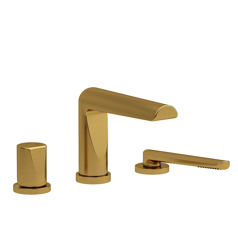 Riobel Parabola TPB66 3-piece Type P pressure balance deck-mount tub filler with hand shower trim (Without Rough-in)