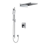 Riobel Fresk 3-Way Shower System with Hand Shower Rail and Rain and Cascade Shower Head KIT2745FR
