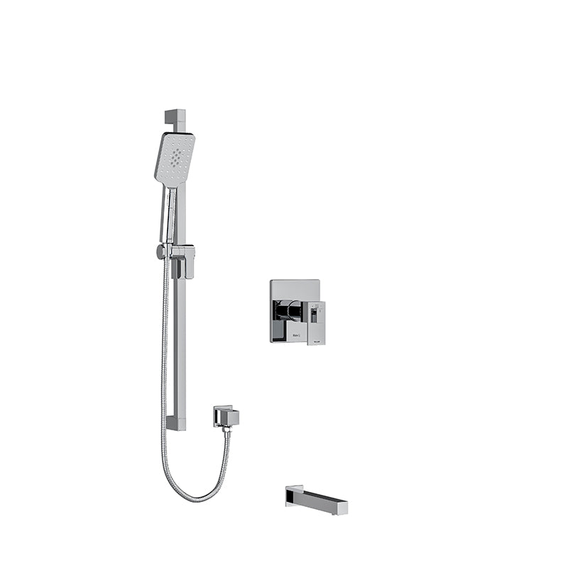 Riobel Kubik 2-Way Shower System Trim with Spout and Hand Shower Rail  TKIT1244US