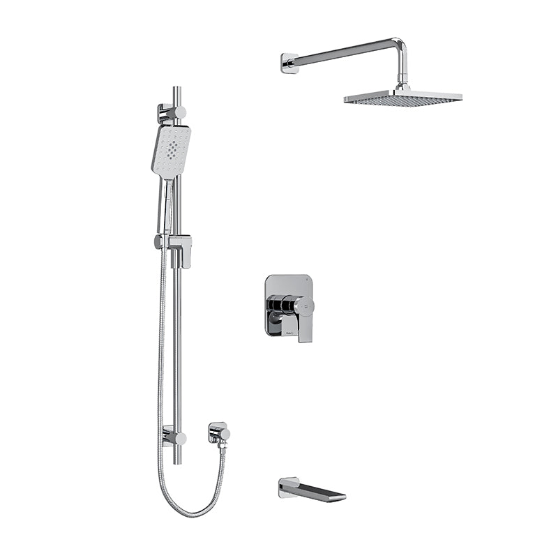 Riobel Fresk 3-Way Shower System Trim with Hand Shower Rail, Shower Head and Spout TKIT1345FR