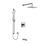 Riobel Kubik 3-Way Shower System Trim with Hand Shower Rail, Shower Head and Spout TKIT1345US