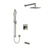 Riobel Kubik 3-Way Shower System Trim with Hand Shower Rail, Shower Head and Spout TKIT1345US