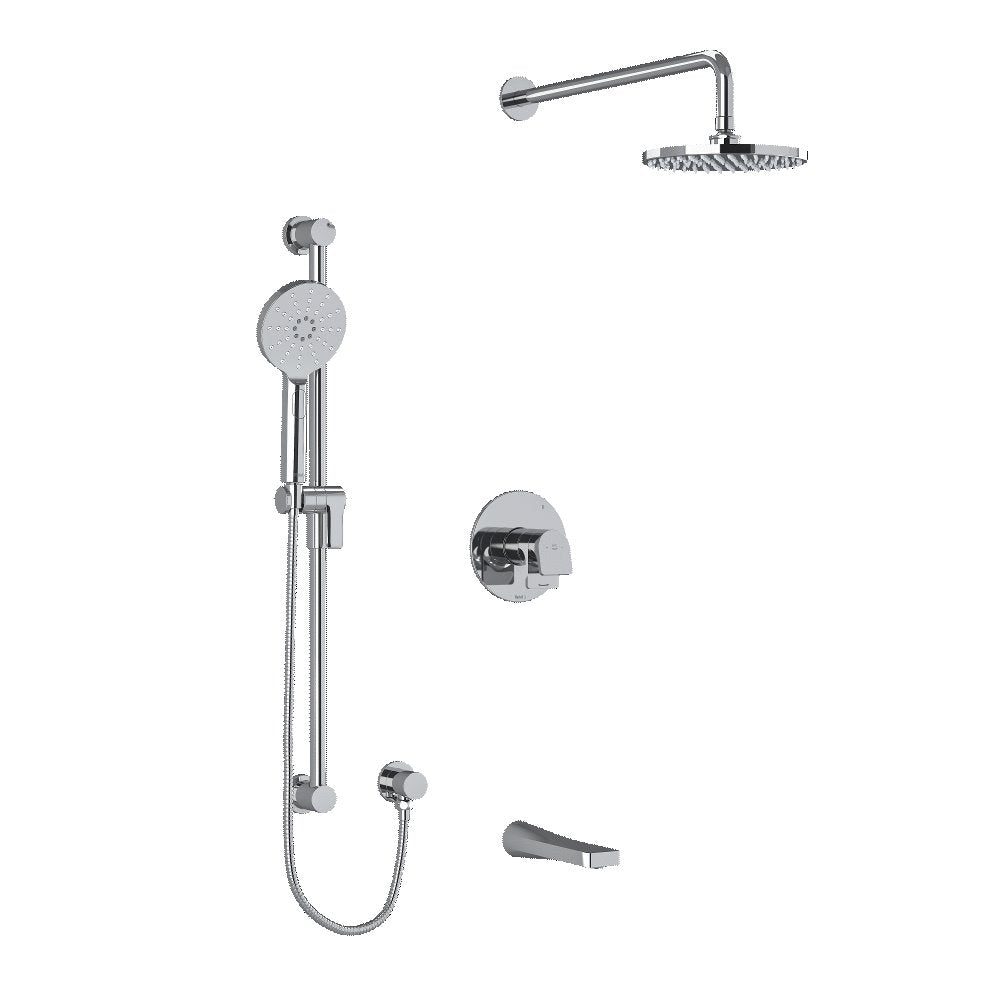 Riobel Ode 3-Way Shower System Trim with Hand Shower Rail, Shower Head and Spout TKIT1345OD