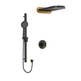 Riobel Paradox KIT2745PXTM Type TP thermostaticpressure balance 0.5 coaxial 3-way system with hand shower rail and rain and casc
